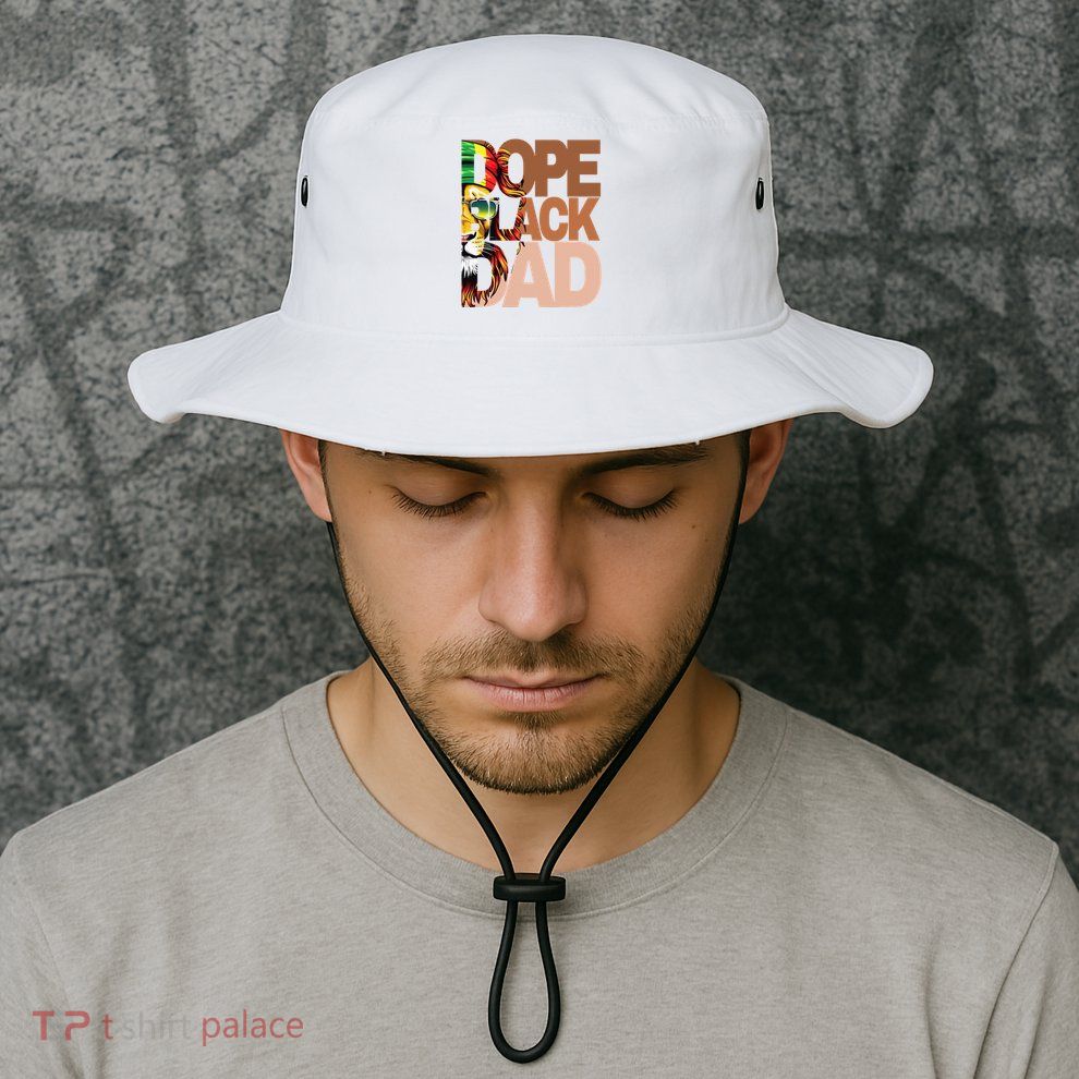 Dope Black Dad Juneteenth Father's Day Black Man king  Bucket Hat