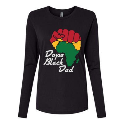 Dope Black Dad Black History Month Womens Cotton Relaxed Long Sleeve T-Shirt