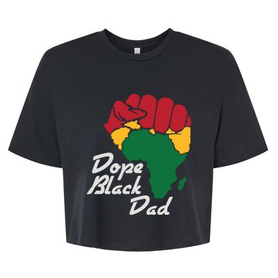 Dope Black Dad Black History Month Bella+Canvas Jersey Crop Tee