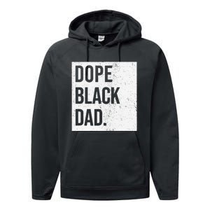 Dope Black Dad Performance Fleece Hoodie