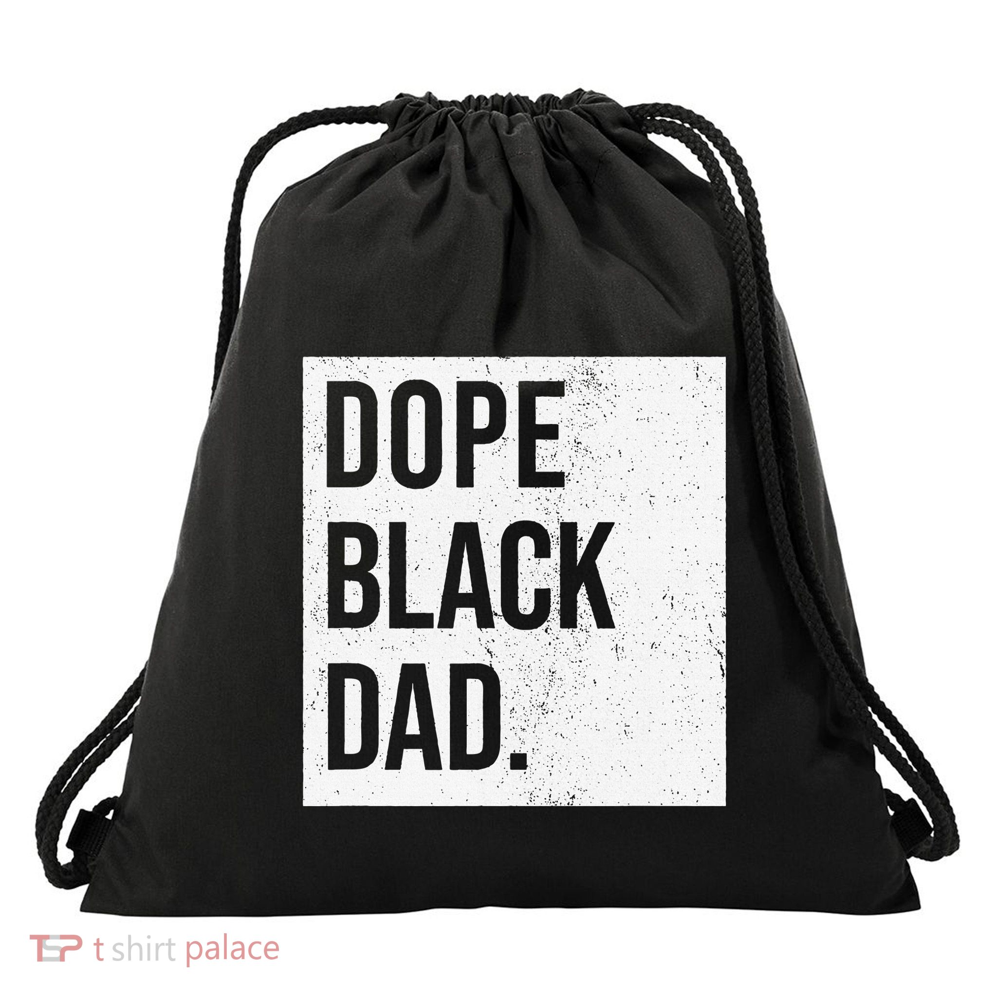 Dope Black Dad Drawstring Bag