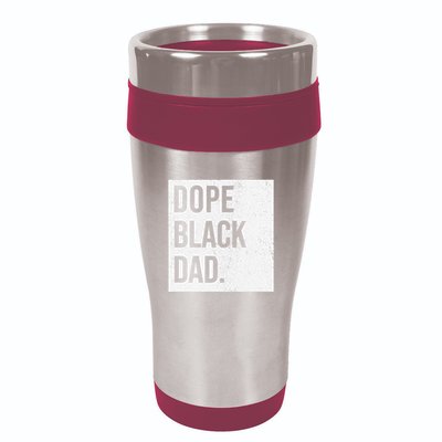 Dope Black Dad 16oz Travel Tumbler