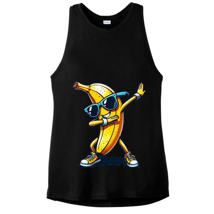 Dab Banana Dancing Dabbing Banana Fruit Meme Ladies PosiCharge Tri-Blend Wicking Tank