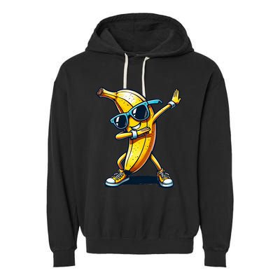 Dab Banana Dancing Dabbing Banana Fruit Meme Garment-Dyed Fleece Hoodie
