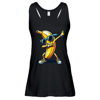Dab Banana Dancing Dabbing Banana Fruit Meme Ladies Essential Flowy Tank