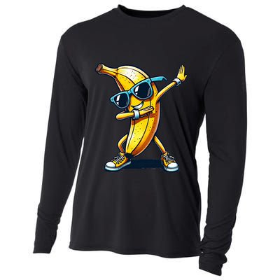 Dab Banana Dancing Dabbing Banana Fruit Meme Cooling Performance Long Sleeve Crew
