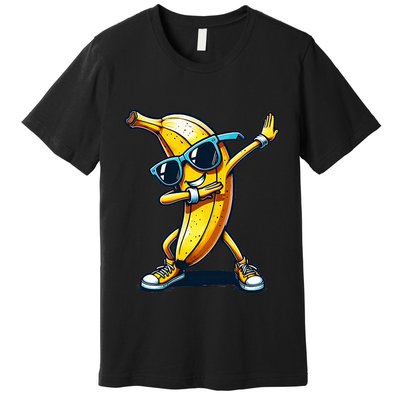 Dab Banana Dancing Dabbing Banana Fruit Meme Premium T-Shirt