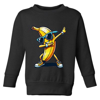 Dab Banana Dancing Dabbing Banana Fruit Meme Toddler Sweatshirt