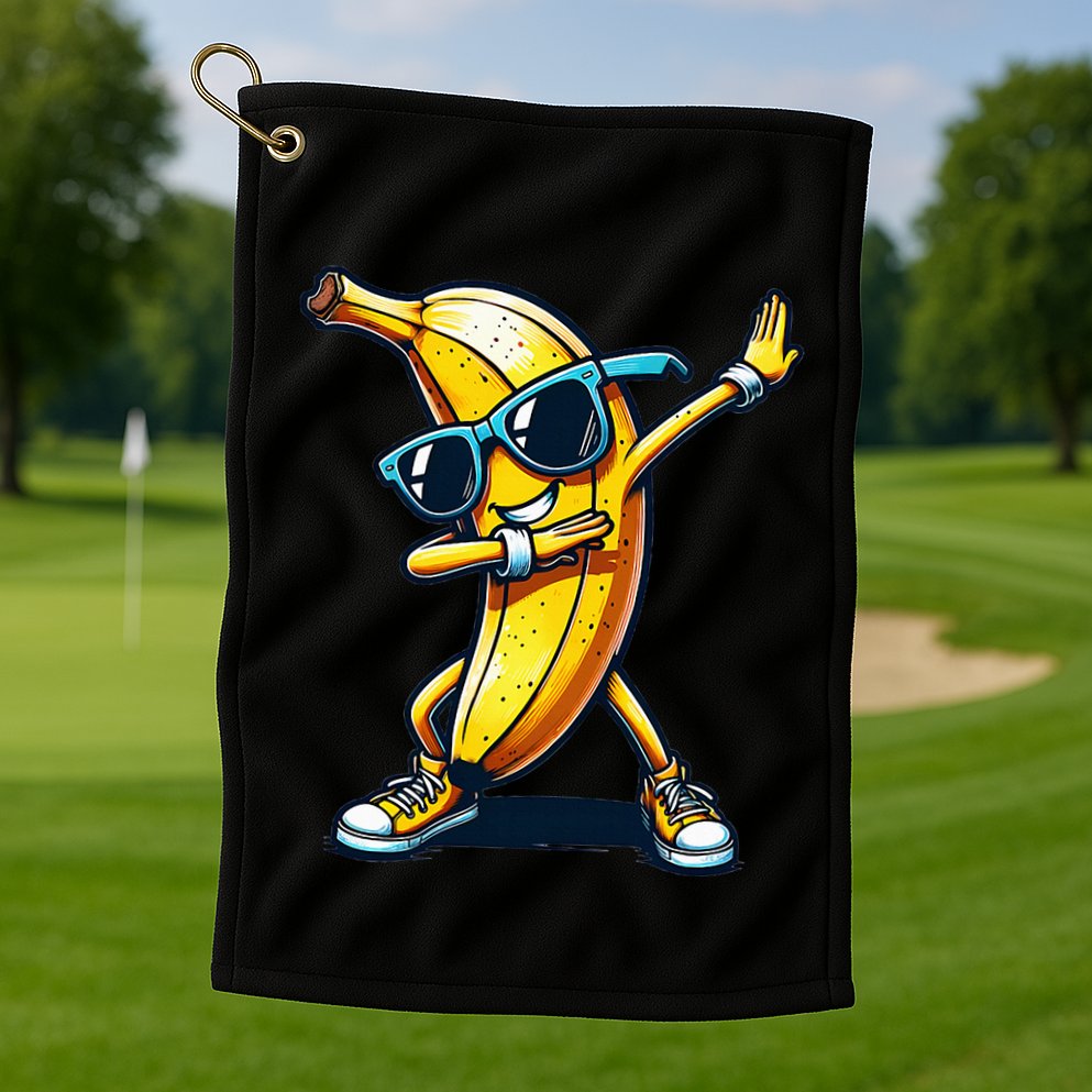 Dab Banana Dancing Dabbing Banana Fruit Meme Golf Towel