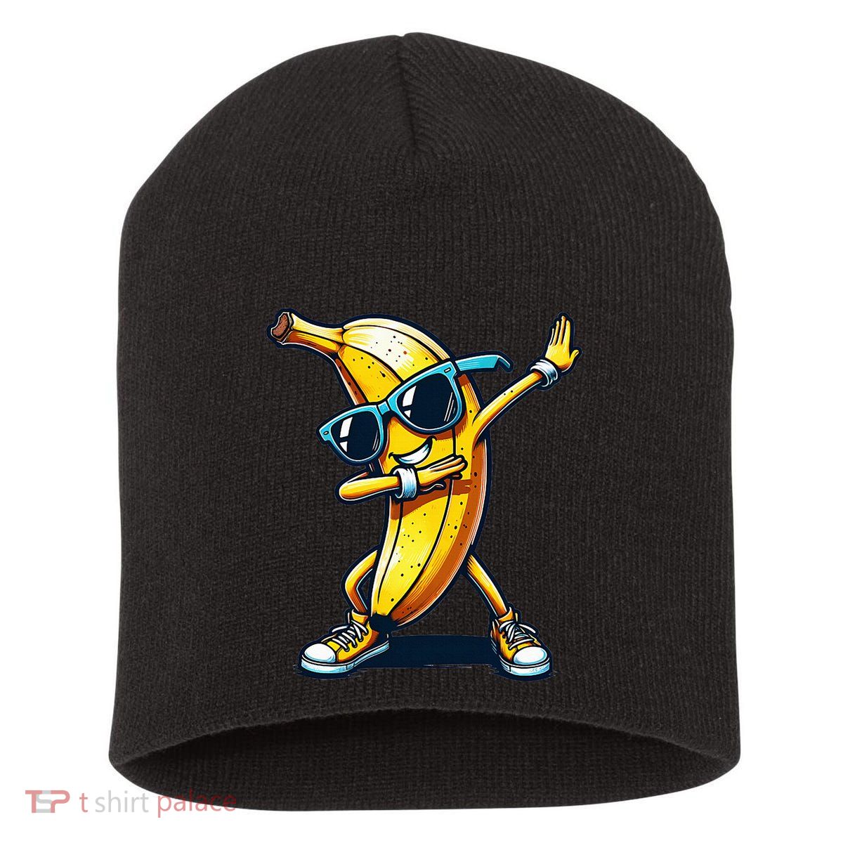 Dab Banana Dancing Dabbing Banana Fruit Meme Short Acrylic Beanie