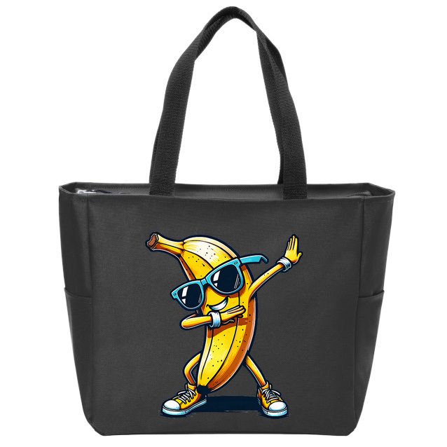 Dab Banana Dancing Dabbing Banana Fruit Meme Zip Tote Bag