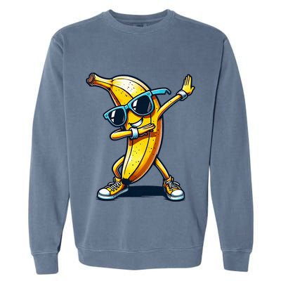 Dab Banana Dancing Dabbing Banana Fruit Meme Garment-Dyed Sweatshirt