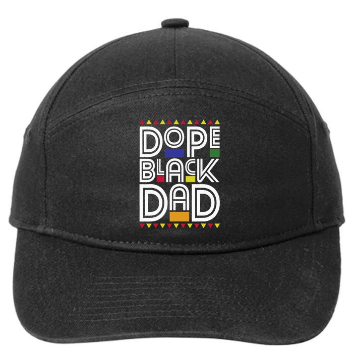 Dope Black Dad Black History Month Juneteenth 1865 7-Panel Snapback Hat