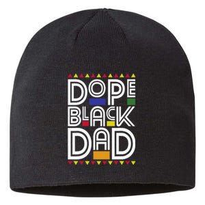 Dope Black Dad Black History Month Juneteenth 1865 Sustainable Beanie