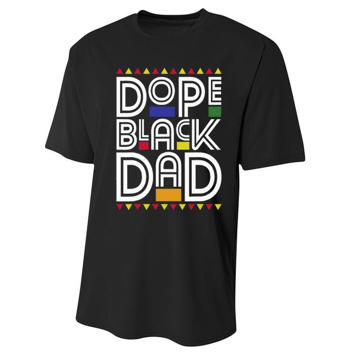 Dope Black Dad Black History Month Juneteenth 1865 Performance Sprint T-Shirt