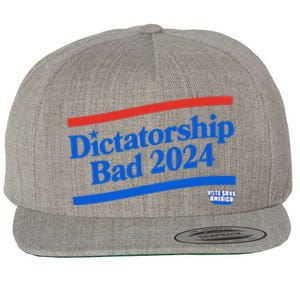 Dictatorship Bad Wool Snapback Cap