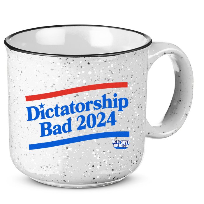 Dictatorship Bad 15oz Campfire Ceramic Mug