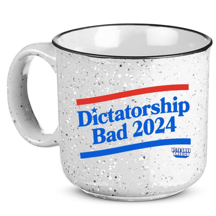 Dictatorship Bad 15oz Campfire Ceramic Mug