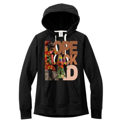 Dope Black Dad Juneteenth Black History Month Pride Fathers Women's Fleece Hoodie