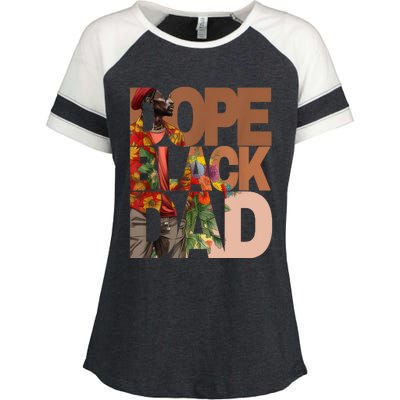 Dope Black Dad Juneteenth Black History Month Pride Fathers Enza Ladies Jersey Colorblock Tee