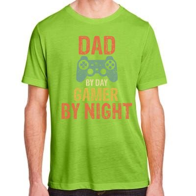 Dad By Day Gamer By Nighmeaningful Gift Funny Video Gamer Dad Gift Adult ChromaSoft Performance T-Shirt