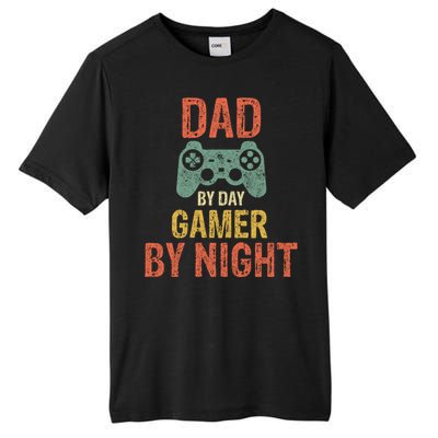 Dad By Day Gamer By Nighmeaningful Gift Funny Video Gamer Dad Gift Tall Fusion ChromaSoft Performance T-Shirt