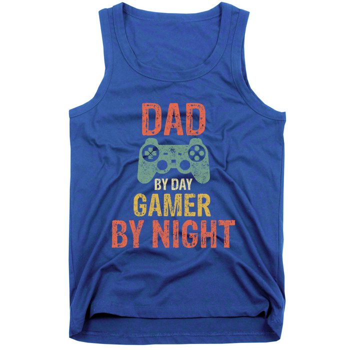 Dad By Day Gamer By Nighmeaningful Gift Funny Video Gamer Dad Gift Tank Top