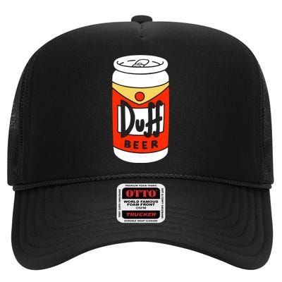 Duff Beer High Crown Mesh Back Trucker Hat