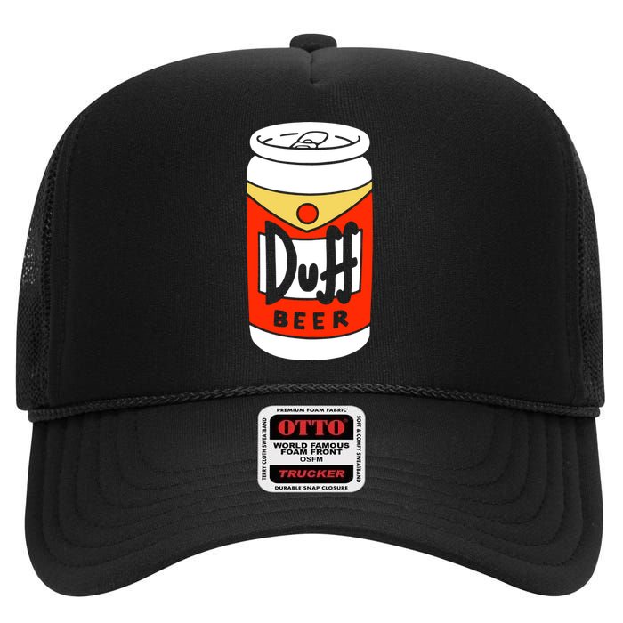 Duff Beer High Crown Mesh Back Trucker Hat