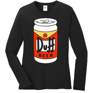 Duff Beer Ladies Long Sleeve Shirt