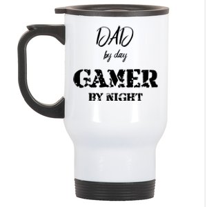 Dad By Day Gamer By Night Gift Stainless Steel Travel Mug