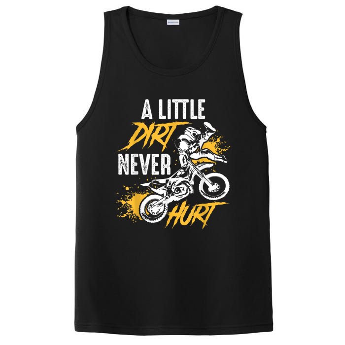 Dirt Bike Dirt Never Hurt Motocross PosiCharge Competitor Tank