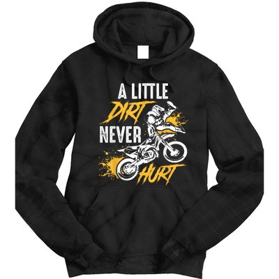 Dirt Bike Dirt Never Hurt Motocross Tie Dye Hoodie