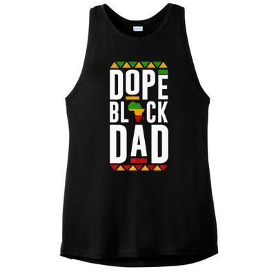 Dope Black Dad Black History Melanin Black Pride Ladies PosiCharge Tri-Blend Wicking Tank