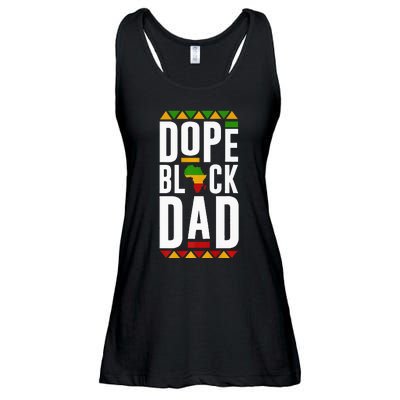 Dope Black Dad Black History Melanin Black Pride Ladies Essential Flowy Tank