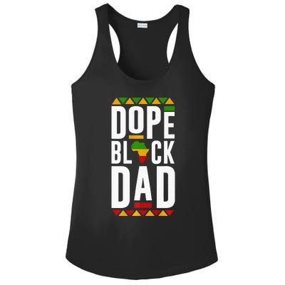 Dope Black Dad Black History Melanin Black Pride Ladies PosiCharge Competitor Racerback Tank