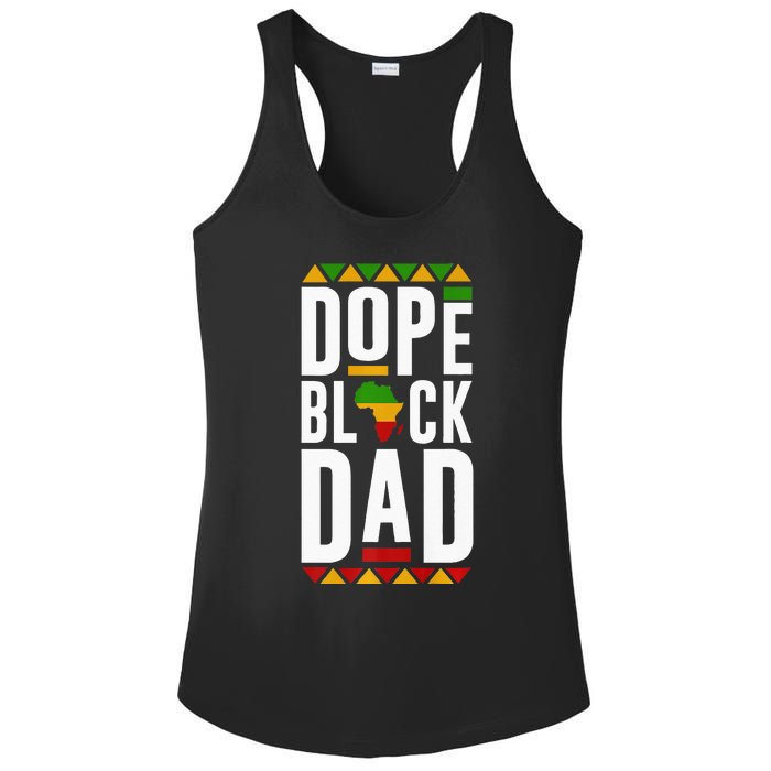 Dope Black Dad Black History Melanin Black Pride Ladies PosiCharge Competitor Racerback Tank