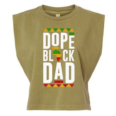 Dope Black Dad Black History Melanin Black Pride Garment-Dyed Women's Muscle Tee