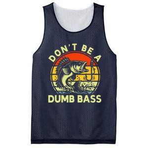 DonT Be Dumb Bass Fishing Dad Daddy Fathers Day Mesh Reversible Basketball Jersey Tank