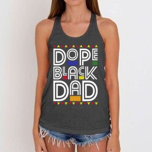 Dope Black Dad Black History Month Juneteenth 1865 Women's Knotted Racerback Tank