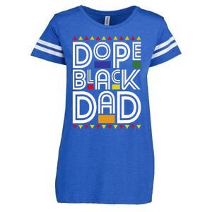 Dope Black Dad Black History Month Juneteenth 1865 Enza Ladies Jersey Football T-Shirt