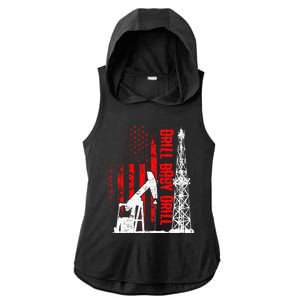 Drill Baby Drill Design For Oilfield Worker Ladies PosiCharge Tri-Blend Wicking Draft Hoodie Tank