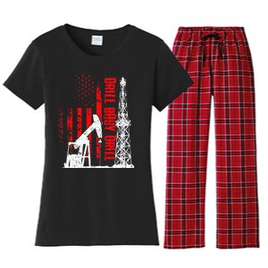 Drill Baby Drill Design For Oilfield Worker Women's Flannel Pajama Set