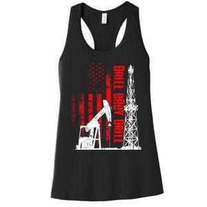 Drill Baby Drill Design For Oilfield Worker Women's Racerback Tank