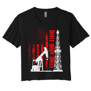 Drill Baby Drill Design For Oilfield Worker Women's Crop Top Tee