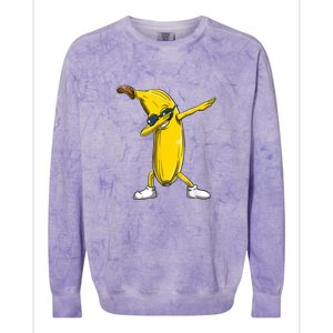 Dabbing Banana Dance Funny Colorblast Crewneck Sweatshirt