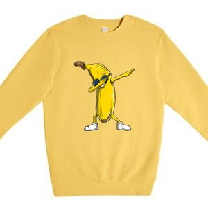 Dabbing Banana Dance Funny Premium Crewneck Sweatshirt