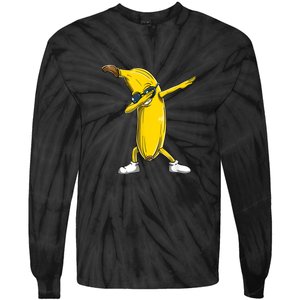 Dabbing Banana Dance Funny Tie-Dye Long Sleeve Shirt