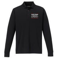 Drill Baby Drill Trump 2024 President Election Republicans Performance Long Sleeve Polo