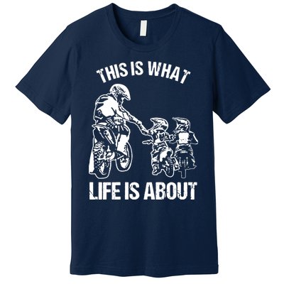 Dirt Bike Dad Motocross Motorcycle Biker Father And Son Premium T-Shirt